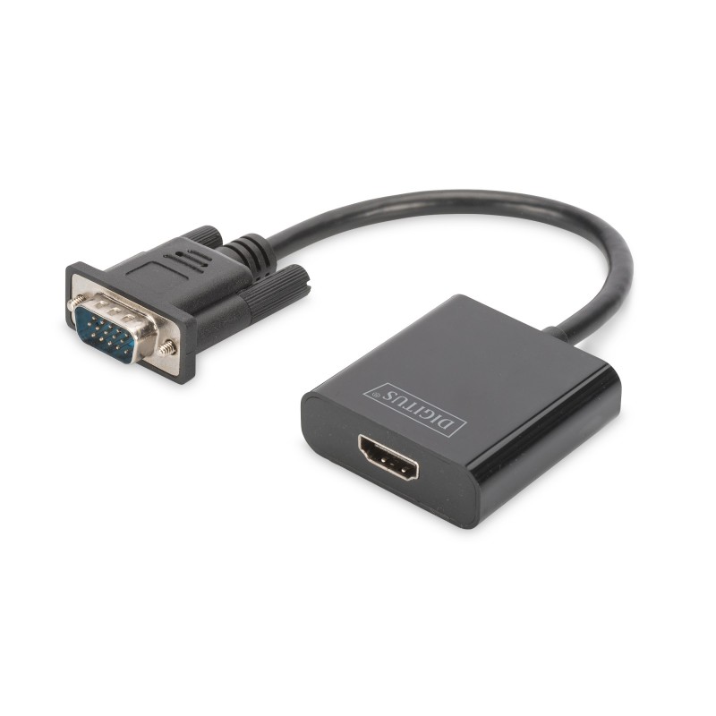 DIGITUS VGA Adapter VGA a HDMI St./Bu. FHD Nero DA-70473